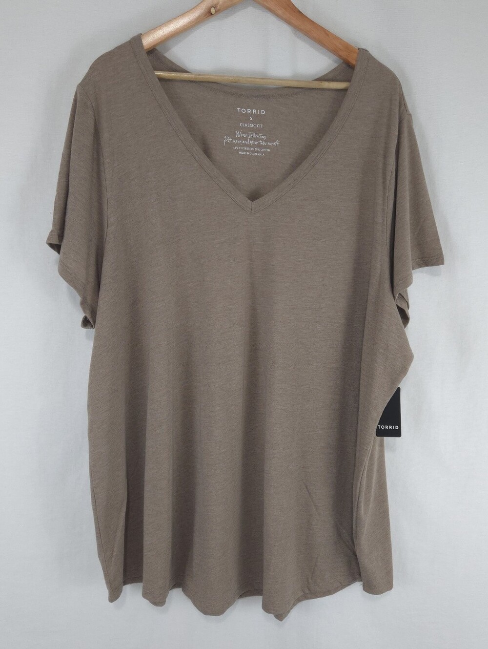 Torrid Women's Girlfriend Signature Jersey V-Neck Tee- Classic Fit